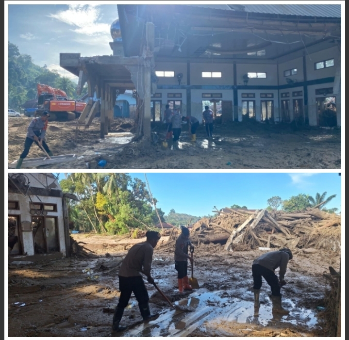 Brimob Sumut Hadir untuk Negeri: Dari Pembersihan Rumah Ibadah Hingga Pemasangan Jaringan Internet untuk Warga Garoga