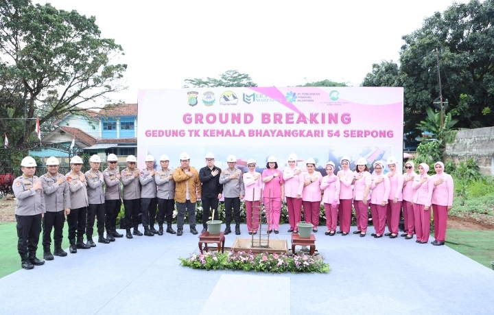 Polda Metro Jaya Groundbreaking TK Kemala Bhayangkari 54 Serpong, Dukung Pendidikan Anak Sejak Dini