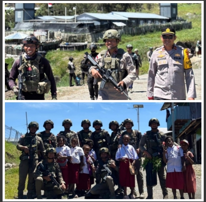 Patroli di Sinak, Ops Damai Cartenz Perkuat Kedekatan dan Rasa Aman Warga