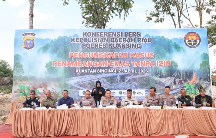 Operasi PETI Polda Riau: 29 Kasus Terbongkar, 1.167 Rakit Tambang Ilegal Dimusnahkan