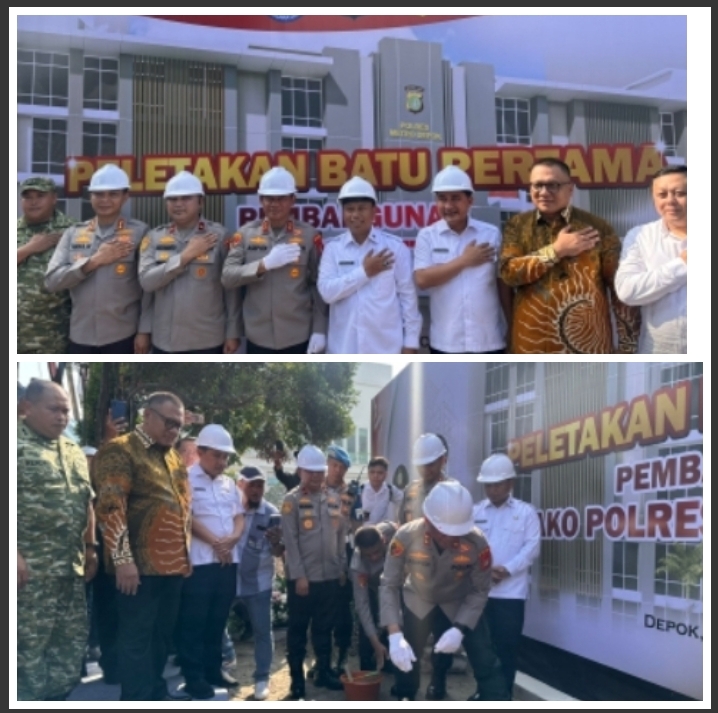 Kapolda Letakkan Batu Pertama Mako Polres Metro Depok: Pelayanan Harus Makin Baik