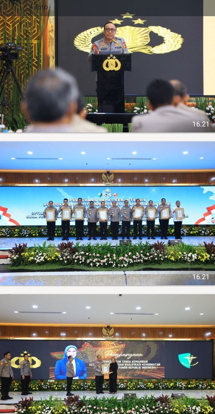 WAKAPOLRI BUKA RAKERNIS EMPAT FUNGSI PUSAT POLRI 2026, TEGASKAN PENGUATAN ORGANISASI DAN BERI PENGHARGAAN IKPA TERBAIK