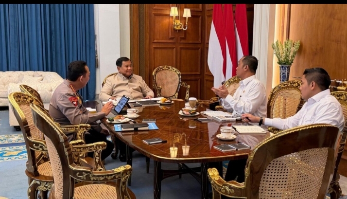 Presiden Prabowo Terima Kapolri, Seskab Teddy: Polri Tekankan Komitmen Jaga Stabilitas Nasional