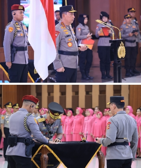 Polri Laksanakan Kenaikan Pangkat 87 Perwira Tinggi, Empat Perwira Raih Bintang Tiga