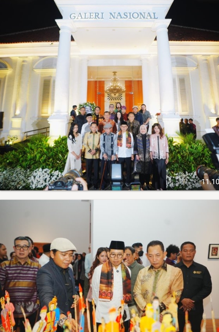 Kapolri Hadiri Pembukaan Pameran Nasirun “Bersimpuh di Kaki Para Guru” di Galeri Nasional Indonesia