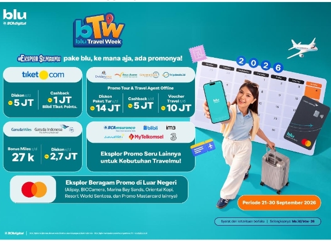 Wujudkan Travel Goals Bebas Worry! blu Travel Week 2026 Tebar Promo Liburan hingga Rp5Juta & Bonus 27.000 GarudaMiles
