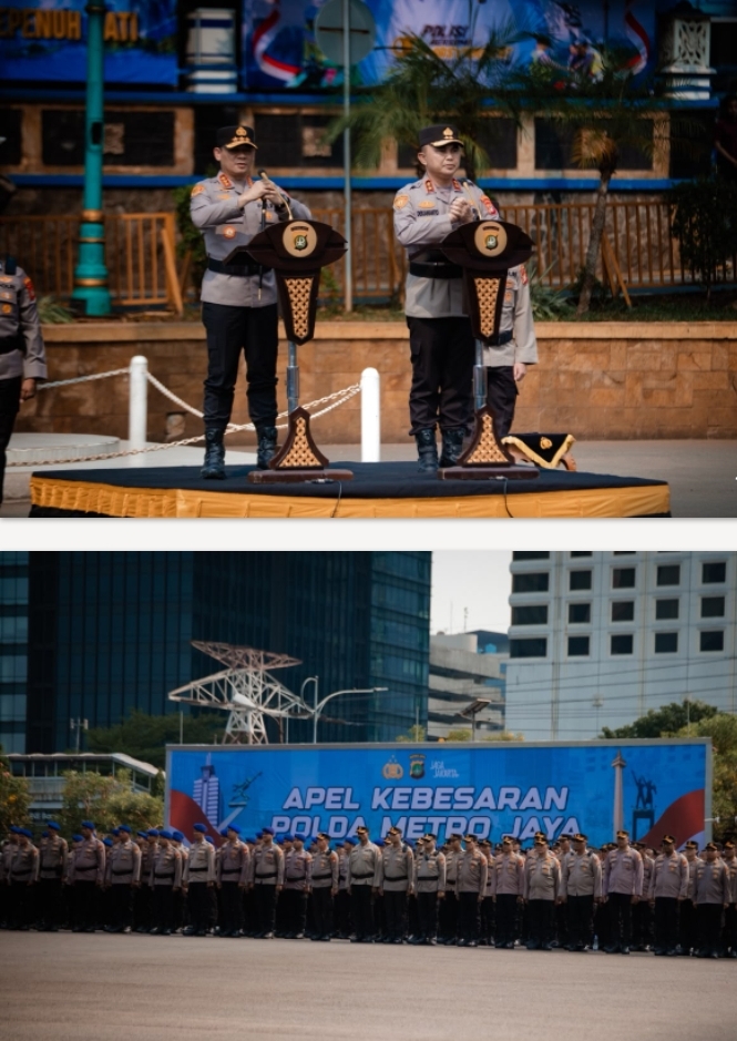 Apel Kebesaran, Kapolda dan Wakapolda Metro Jaya Ucapkan Terima Kasih dan Apresiasi kepada Anggota dan Jajaran
