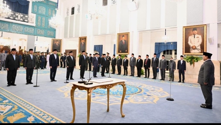 Presiden Prabowo Lantik Empat Wakil Menteri Kabinet Merah Putih di Istana Negara