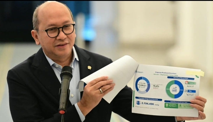 Realisasi Investasi Tembus Rp1.539,2 Triliun hingga September 2026, Serap 2,19 Juta Tenaga Kerja